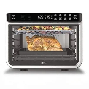 Ninja DT201 Foodi 10-in-1 XL Pro Air Fry Digital Countertop Convection Toaster Oven with Dehydrate and Reheat, 1800 Watts, Stainless Steel Finish, Silver